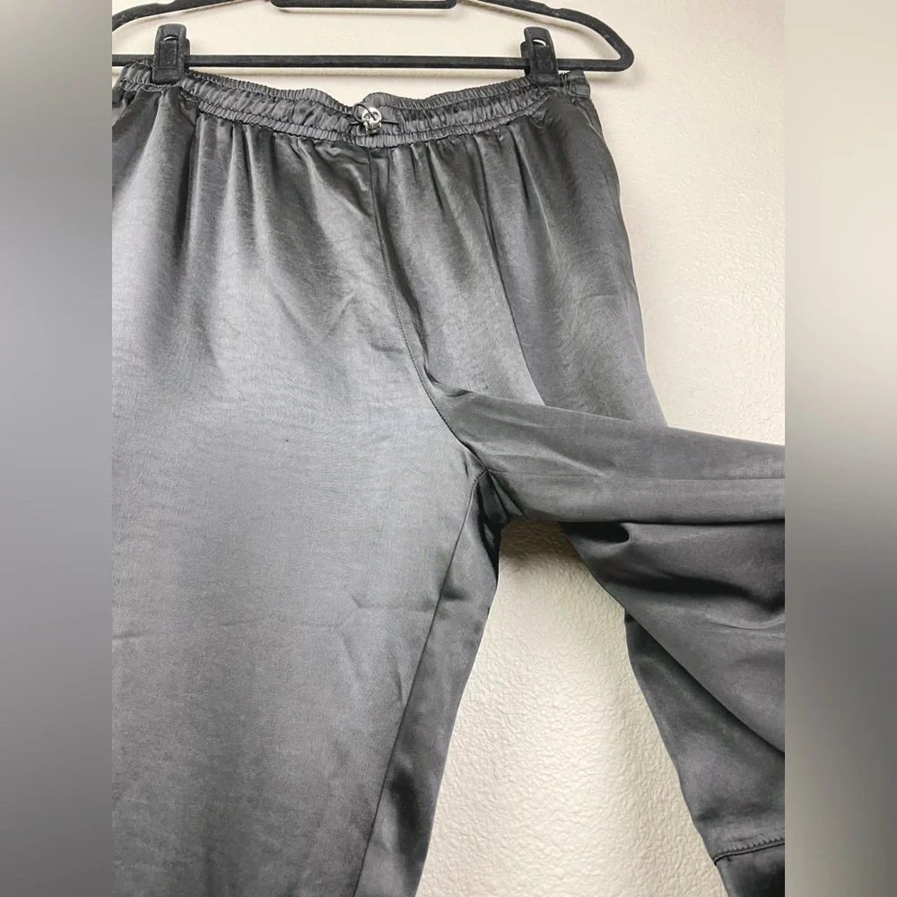 REVOLVE Superdown Women's Large Black Rita Cargo Pant Satin Pockets Drawstring - Picture 9 of 16